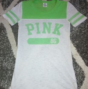 PINK VS Green Sheer Shirt